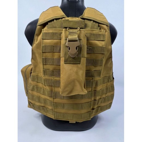 Тактический разгрузочный жилет «5 / пять карманов» с подсумками Tactical Molle Plate Carrier для съемных бронепластин в Сергиевом Посаде